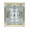 SCHUKO® Doppelsteckdose Komplettabdeckung Safety+ elfenbeinweiß - future® linear
