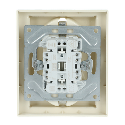 SCHUKO® Doppelsteckdose Komplettabdeckung Safety+ elfenbeinweiß - future® linear
