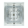 SCHUKO® Doppelsteckdose Komplettabdeckung Safety+ alusilber - future® linear