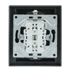 SCHUKO® Doppelsteckdose Komplettabdeckung Safety+ schwarz matt - Plattform 63