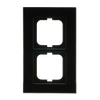 Abdeckrahmen 2-fach Glas schwarz - carat®   