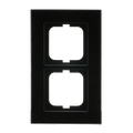 Abdeckrahmen 2-fach Glas schwarz - carat®