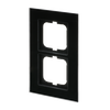 Abdeckrahmen 2-fach Glas schwarz - carat®   