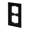 Abdeckrahmen 2-fach Glas schwarz - carat®