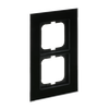 Abdeckrahmen 2-fach Glas schwarz - carat®   