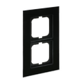 Abdeckrahmen 2-fach Glas schwarz - carat®