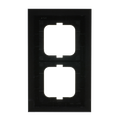 Abdeckrahmen 2-fach Glas schwarz - carat®