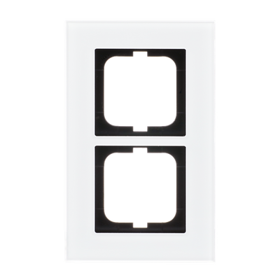 Abdeckrahmen 2-fach weißglas - carat®   