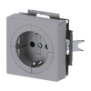 Busch-Objektsteckdose® SCHUKO® Steckdosen-Einsatz Safety+ alusilber - Plattform