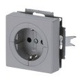 Busch-Objektsteckdose® SCHUKO® Steckdosen-Einsatz Safety+ alusilber -