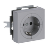 Busch-Objektsteckdose® SCHUKO® Steckdosen-Einsatz Safety+ alusilber - Plattform