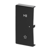 Wippe 2-fach links, mit Symbol "Play/Pause"   