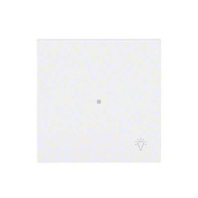 Wippe mit Aufdruck Symbol "Licht" 1-fach studioweiß - Busch-art linear®   