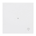 Wippe mit Aufdruck Symbol "Licht" mit kleiner transparenter Kalotte 1-fach