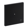 Wippe mit Aufdruck Symbol "Licht" 1-fach schwarz matt - Busch-art linear®   