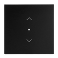 Wippe Symbol "Jalousie" mit kleiner transparenter Kalotte 1-fach schwarz matt -