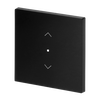 Wippe Symbol "Jalousie" 1-fach schwarz matt - Busch-art linear®   