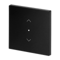 Wippe Symbol "Jalousie" mit kleiner transparenter Kalotte 1-fach schwarz matt -