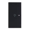 Wippe 2-fach links Symbol "Licht" 2-fach schwarz matt - Busch-art linear®