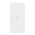 Wippe 2-fach rechts Symbol "Licht" mit kleiner transparenter Kalotte 2-fach