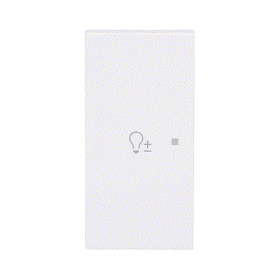 Wippe 2-fach links Symbol "Dimmen" 2-fach studioweiß - Busch-art linear®