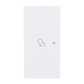 Wippe 2-fach links Symbol "Dimmen" mit kleiner transparenter Kalotte 2-fach