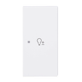 Wippe 2-fach rechts Symbol "Dimmen" mit kleiner transparenter Kalotte 2-fach