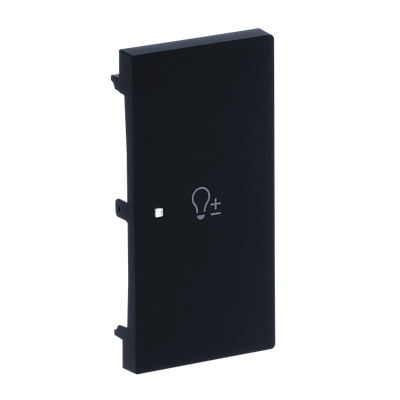 Wippe 2-fach rechts Symbol "Dimmen" 2-fach schwarz matt - Busch-art linear®   