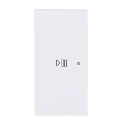 Wippe 2-fach links, mit Symbol "Play/Pause" Symbolik "Musiksteuerung" mit