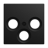 Zentralscheibe TV / SAT 3-fach schwarz matt - Busch-balance® SI
