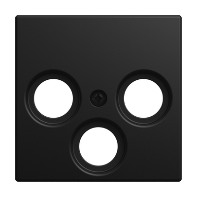 Zentralscheibe TV / SAT 3-fach schwarz matt - Busch-balance® SI