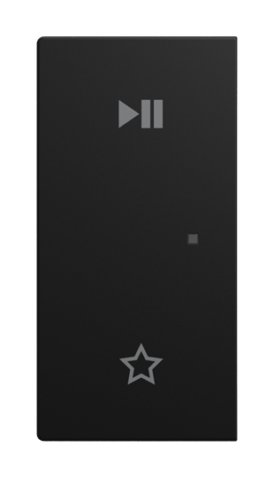 Wippe 2-fach links, mit Symbol "Play/Pause"  Busch-balance® SI   