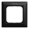 Abdeckrahmen mit Aufdruck Heizung 1-fach schwarz matt - Busch-balance® SI