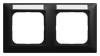 Abdeckrahmen mit Sichtfenster, waagerecht mit Beschriftungsfeld 2-fach schwarz