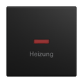 Wippe mit Aufdruck Heizung mit kleiner roter Kalotte für Schalter/Taster,