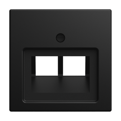 Zentralscheibe UAE/IAE (ISDN) 2-fach schwarz matt - Busch-balance® SI   