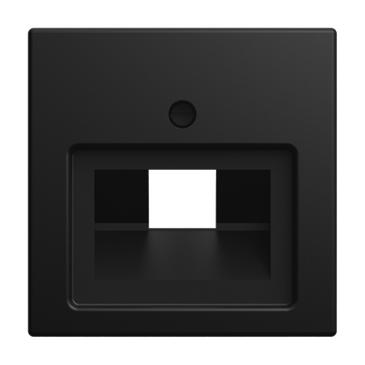 Zentralscheibe UAE/IAE (ISDN) 1-fach schwarz matt - Busch-balance® SI   