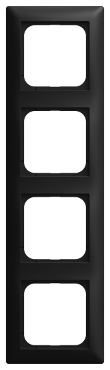 Abdeckrahmen 4-fach schwarz matt - Busch-balance® SI   