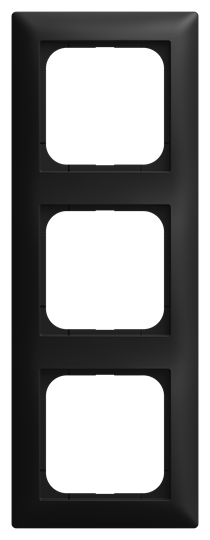 Abdeckrahmen 3-fach schwarz matt - Busch-balance® SI   