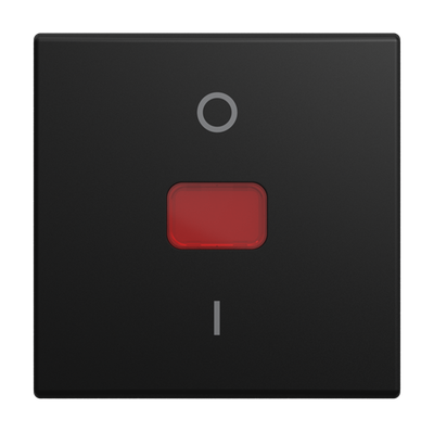 Wippe mit roter Kalotte, mitAufdruck "0 - 1" anschraubbar (Halteelement)