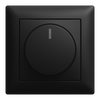 Busch-Drehdimmer LED, Komplettset mit Glimmlampe schwarz matt -