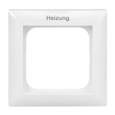 Abdeckrahmen mit Aufdruck Heizung 1-fach alpinweiß - Busch-balance® SI   