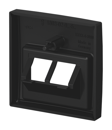 Zentralscheibe UAE/IAE (ISDN) 2-fach schwarz matt - Busch-balance® SI – Bild 2 von 3