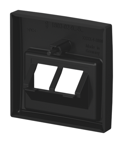 Zentralscheibe UAE/IAE (ISDN) 2-fach schwarz matt - Busch-balance® SI   