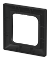 Abdeckrahmen mit Aufdruck Heizung 1-fach schwarz matt - Busch-balance® SI