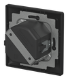 Busch-Drehdimmer LED, Komplettset mit Glimmlampe schwarz matt -