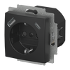 SCHUKO® USB-Steckdose, 2-fach Safety+ mit USB A/C schwarz matt -