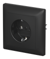 SCHUKO® Steckdose schwarz matt - Busch-balance® SI Vollplatte 