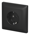 SCHUKO® Steckdose ohne Spreize schwarz matt - Busch-balance® SI Vollplatte