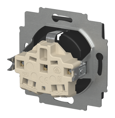 SCHUKO® Steckdosen-Einsatz mit Steckanschluss schwarz matt - Busch-balance® SI